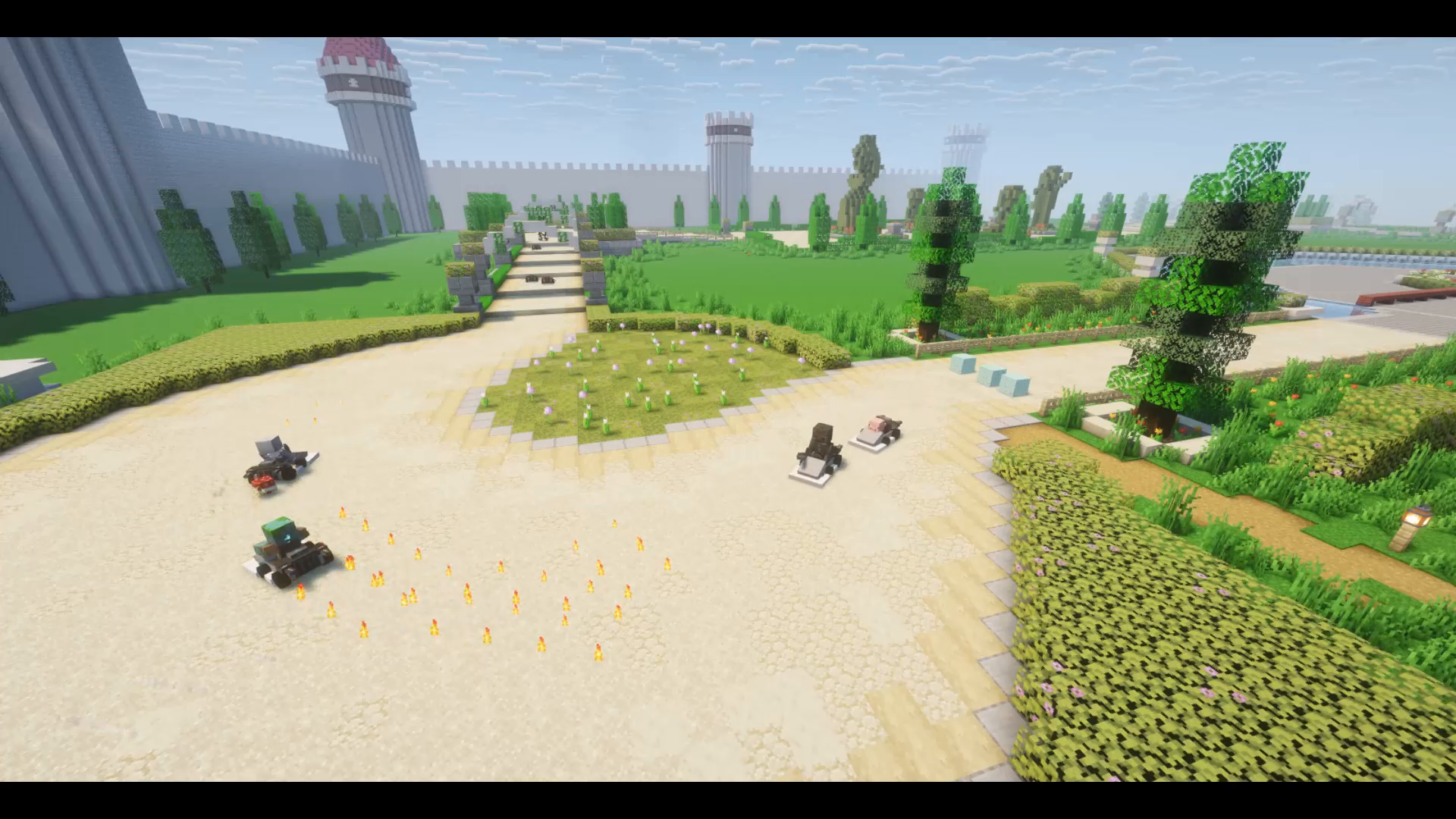 MineKart castle garden screenshot